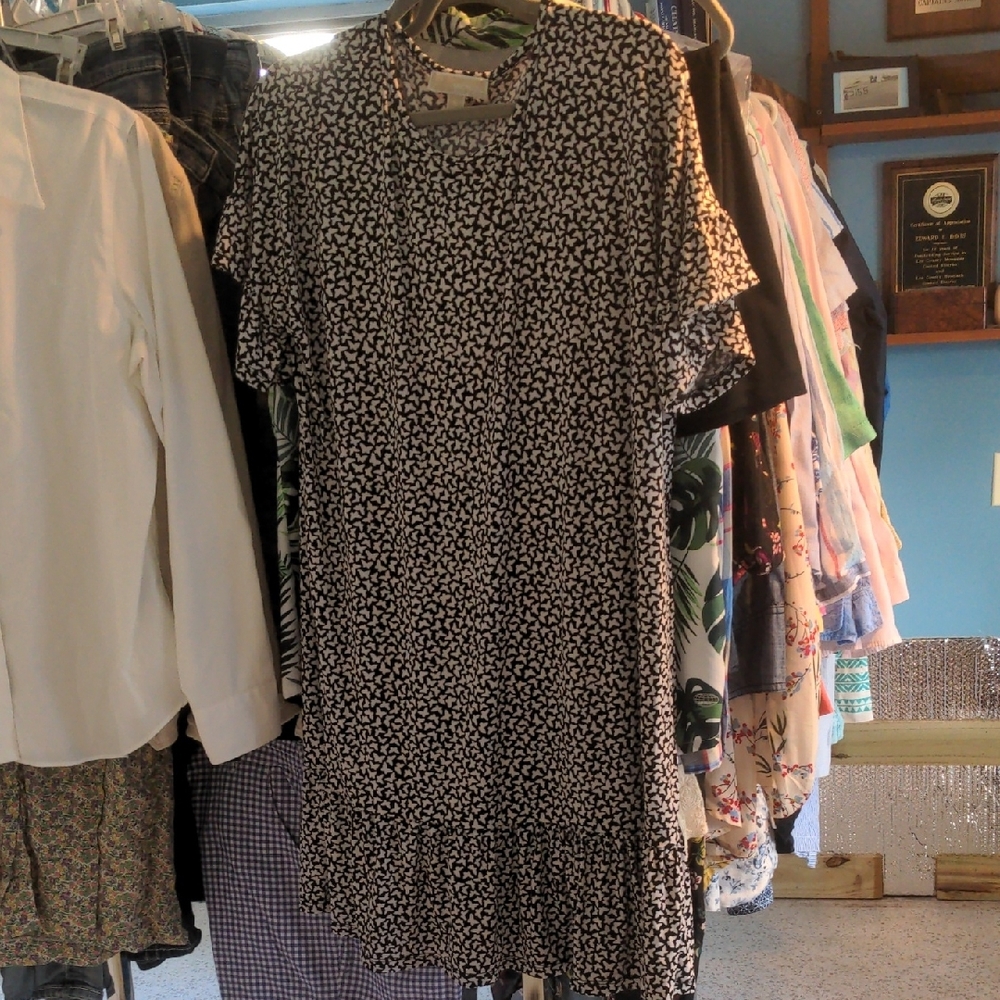 Michael Kors. Black and White Patterned Dress